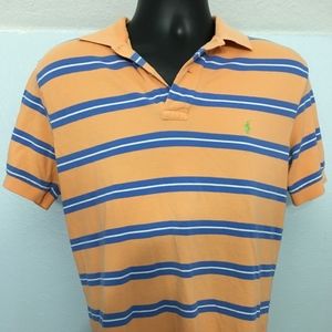 Polo Ralph Lauren Peach/Blue Medium Mesh Polo
